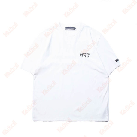 letter pattern pure white t shirts